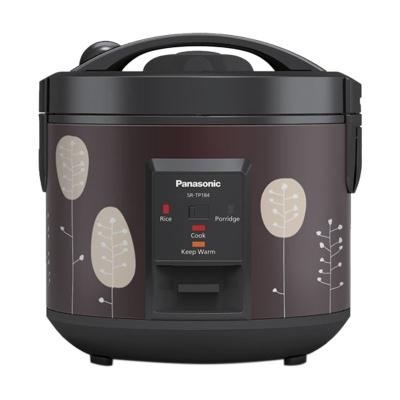 Panasonic SR-TP18SSR Retro Floral Maroon Rice Cooker 4in1 Easy Cooking