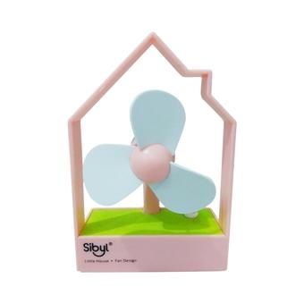 Passcode SiByl Little House Kipas Angin Mini – Portable USB Fan - Pink  