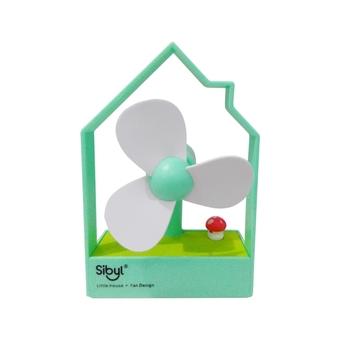 Passcode SiByl Little House Kipas Angin Mini – Portable USB Fan - Green  