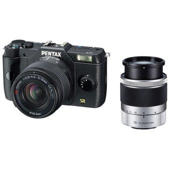 Pentax Q7 Compact Mirrorless Camera with 5-15mm and 15-45mm Lenses (Black)  