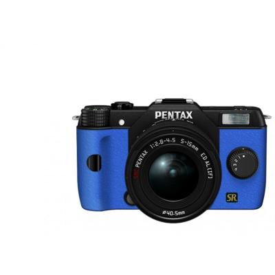 Pentax Q7 Lens Kit - Hitam Grip Biru