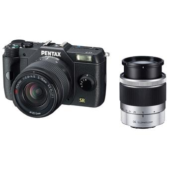 Pentax Q7 with 5-15mm and 15-45mm Compact Mirrorless Camera Twin Lens Kit Black  