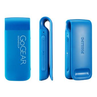 Philips 4GB GoGear Sound Clip Mp3 Player 8Hr Playback (Blue)  