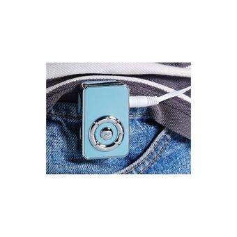Plated Clip MP3 Player with TF Card Reader Blue  
