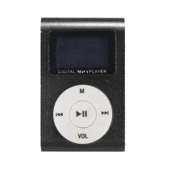 Pod MP3 Player TF card with Small Clip Silver and LCD Screen - Black  