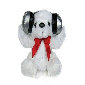 Polar Bear Style Sound Control Plush + PP Cotton Rechargeable Speaker / MP3 Player Doll - White  