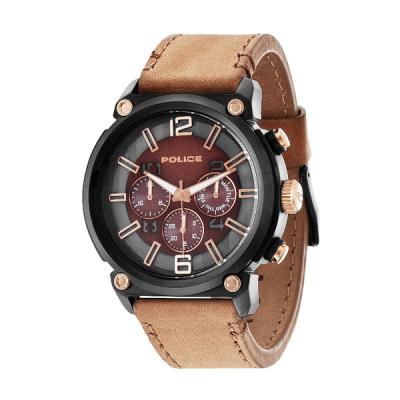 Police Armor Leather strap Man Watches PL14378JSB/11