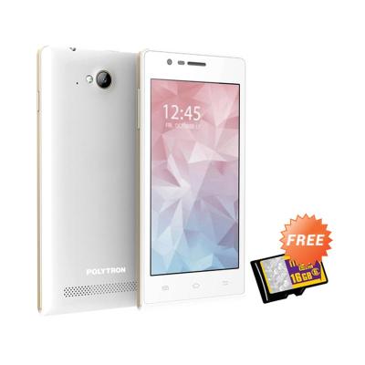 Polytron Zap 5 White Smartphone [4G/Dual SIM] + Micro SD