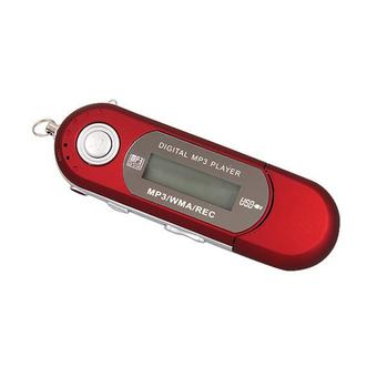 Portable 1.3-inch LCD Screen 8GB Digital MP3 Player USB Flash Drive with FM Radio MIC 3.5mm Audio Jack (Red)  