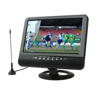 Portable 7.5" TFT LCD Color - Wide View Angle - Hitam - Analog TV  