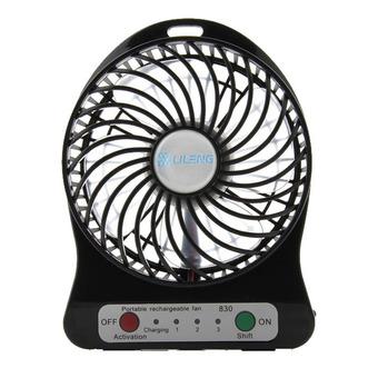 Portable Cooling Fan 18650 Battery - Hitam  