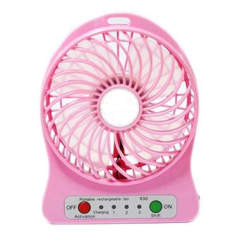 Portable Cooling Fan 18650 Battery - Pink  