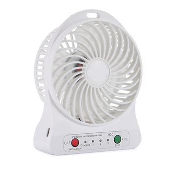 Portable Cooling Fan 18650 Battery - Putih  