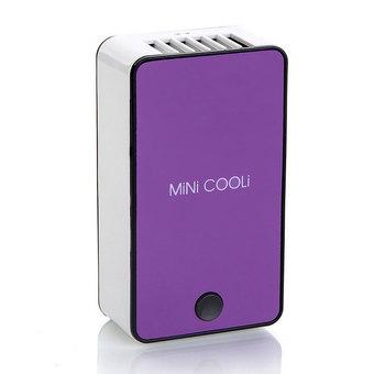 Portable Handheld Mini Air Conditioner Cool Cooling Fan Travel USB Rechargeable Purple  