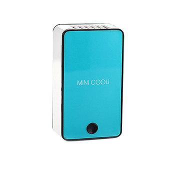 Portable Handheld Mini Air Conditioner Cooling Fan Travel USB Rechargeable Blue  