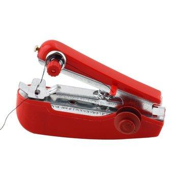 Portable Needlework Cordless Mini Hand-Held Clothes Fabrics Sewing Machine (Red) (Intl)  