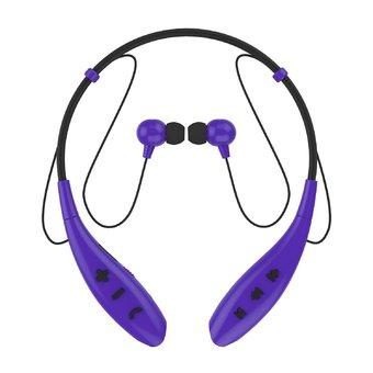 Q800 Wireless Sport Handsfree Stereo Bluetooth Universal Vibration Neckband Style Headset Headphone Earphone (Violet? (Intl)  