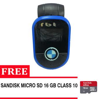 RBT CG-93 Car MP3 USB/TF Player With FM Modulator - Biru + Gratis Sandisk 16Gb Class 10  