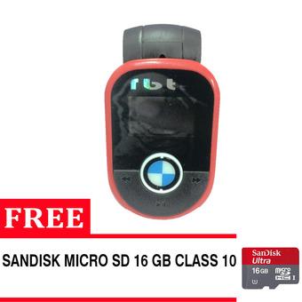 RBT CG-93 Car MP3 USB/TF Player With FM Modulator + Gratis Sandisk Micro SD 16 GB Class 10 High Speed - Orange  