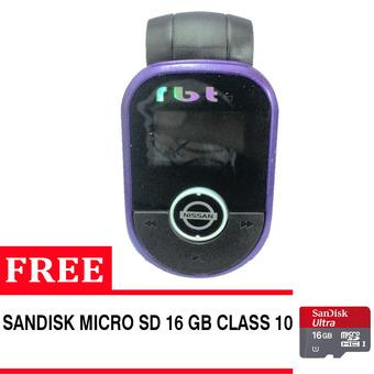 RBT CG-93 Car MP3 USB/TF Player With FM Modulator + Gratis Sandisk Micro SD 16 GB Class 10 High Speed - Ungu  