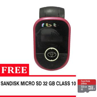 RBT CG-93 Car MP3 USB/TF Player With FM Modulator - Merah + Gratis Sandisk Micro SD 32 GB Class 10 High Speed  