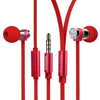 Remax Earphone Headset RM565i for Iphone + Android (Merah)  
