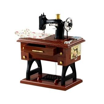 Retro Sewing Machine Music Box  