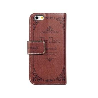 Retro Style Faux Leather Flip Case with Mount Stand & Credit Card Slots for 4.7'' iPhone 6 Coffee  