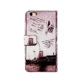 Retro Style Windmill Pattern Faux Leather Flip Case with Mount Stand & Credit Card Slots for 5.5'' iPhone 6 Plus  