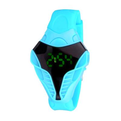 Rhaya Grosir LED Watch Cobra Transformer Biru Muda Jam Tangan Pria