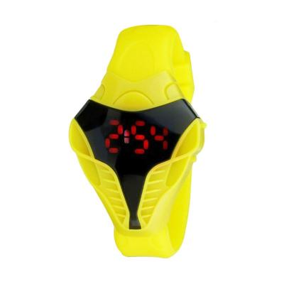 Rhaya Grosir LED Watch Cobra Transformer Kuning Jam Tangan Pria