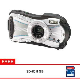 Ricoh WG-20 - Hitam Putih + Free SDHC 8 GB  