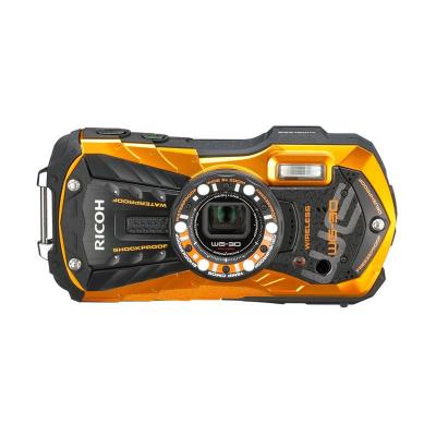 Ricoh WG-30W Flame Orange Kamera Pocket + Memory Card 8 GB
