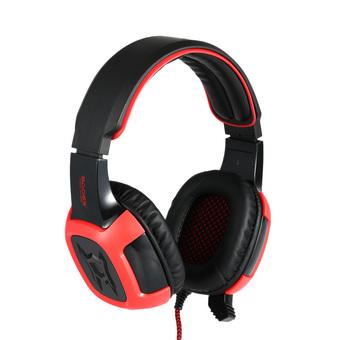 SADES SA906i Gaming Headphone with Mic USB Professional Over Ear Stereo Gaming Headset with LED Noise Cancellation & Wonderful Sound Effect Music Earphones Black with Red for Desktop Notebook Laptop (Intl)  