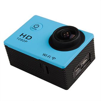 SJ4000 W8 12MP HD 1080P WiFi Helmet Sport Mini DV Waterproof Camera with Battery (Blue/Black) (Intl)  