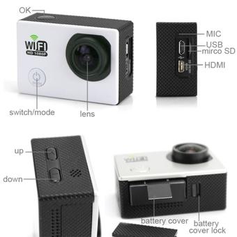 SJ6000 12MP Full HD 1080P 2.0 Inch LCD Screen WiFi Sports DV Camera(White) (Intl)  
