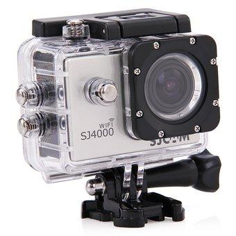 SJCAM Original SJ4000 WiFi Action Camera 12MP 1080P H.264 1.5 Inch 170?Wide Angle Lens Waterproof Diving HD Camcorder Car DVR with Free Makibes Cleaning Cloth (Silver) (EXPORT)  