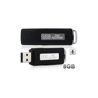 SK-868 8GB USB Flash Drive Digital Voice Recorder Black  