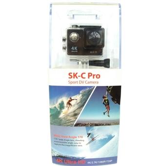 SK-C8 SK-C Pro Action Sport Camera 4K Ultra HD - 12 MP - Hitam  