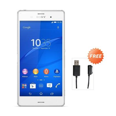 SONY Xperia Z3 D6653 Putih Smartphone + USB Data Cable