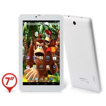 SOSOON X8 7.0 5-point Capacitive LCD Touch Screen 1024x600 Android 4.2.2 MTK6577 Dual-core 1.2GHz Phablet Tablet PC with Bluetooth GPS & 3G Calling (4GB) (White)  