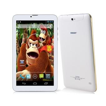SOSOON X9 9.0 Tablet PC 2G Phablet TFT 800x480 Android 4.2.2 MTK6572 Dual-Core 1.3GHz 512MB RAM 4GB ROM 0.3MP (White+Golden)  