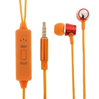 SUNSKY In-ear 3.5mm Universal Stereo Wired Light Glow Headset with Mic (Orange) (Intl)  