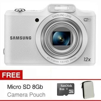 Samsung Camera WB-50F - Putih - 16.2MP -12x Optical Zoom + Gratis Micro SD 8GB dan Pouch  