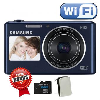 Samsung DV-150f - Wifi dan Dual LCD - Hitam + Memori 8 GB  