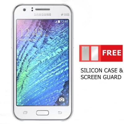 Samsung Galaxy J1 - 4GB - White + Screen Guard + Silicon