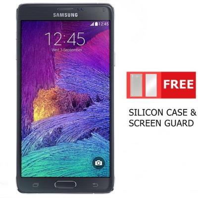 Samsung Galaxy Note 4 SM-N910H - 32GB - Charcoal Black + Gratis Screen Guard + Silicon