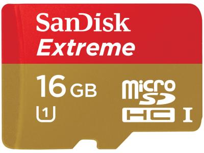 Sandisk 16GB Extreme MicroSDHC (45mb/s) Class 10