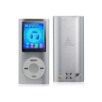 Screen Rectangular MP4 Player with Card Reader Silver  