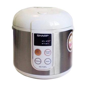 Sharp Rice Cooker 1.8Lt - KS-T18TL-ST - Silver  